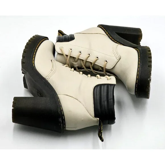 Dr. Martens Women's Beige Persephone Buttero Lace-Up Ankle Boot Size 6 2833 - Picture 14 of 16